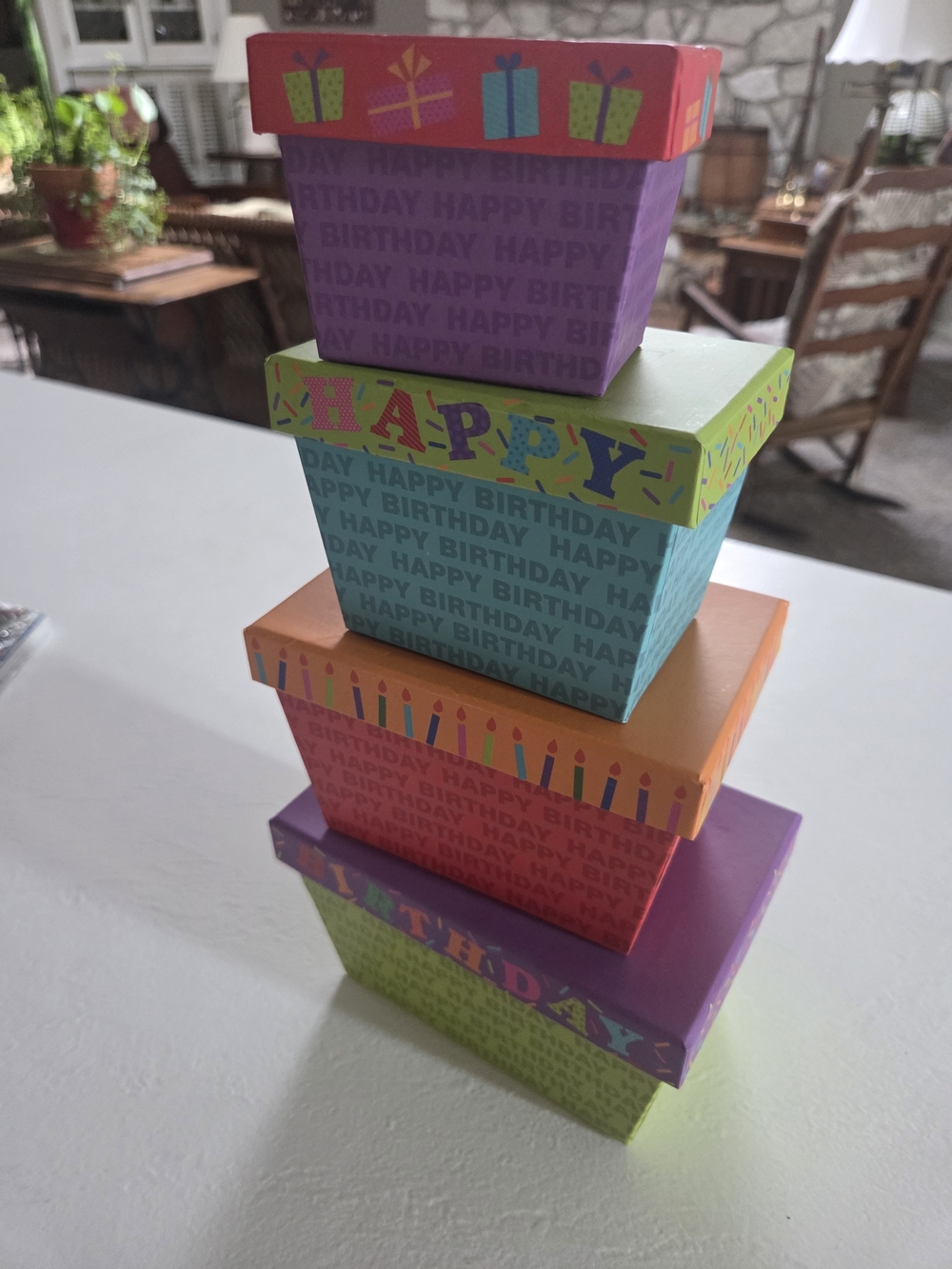 Colorful Happy Birthday Stacking Gift Boxes (4)